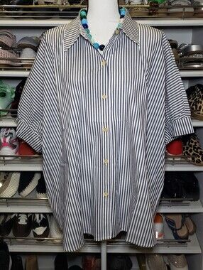Collared Striped Button Down Shirt